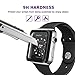 iWatch Screen Protector 42mm (Series 3/2/1), Amoner [3D Full Coverage] [Anti-Scratch] [High Definition] Tempered Glass Screen Protector for Apple Watch 42mm Series 3/2/1 (Black)