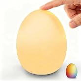 Harmobub Baby Night Light, Silicone Egg Light for Kids, Portable Touch Night Lamp with 11 Colors Changing, Nursery Night Light for Breastfeeding, BPA Free, Eye Caring, Soft