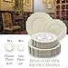 PARTY DISPOSABLE 40 PC PLASTIC PLATE SET | 20 Dinner Plates | 20 Side Plates | Heavyweight Plastic Dishes | Elegant Fine China Look | for Upscale Wedding and Dining - Baroque, Ivory