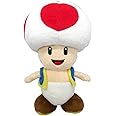 Super Mario AC04 Toad Sanei Officially Licensed Plush, Multicolour