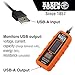Klein Tools ET900 USB Power Meter, USB-A Digital Meter for Voltage, Current, Capacity, Energy Resistance
