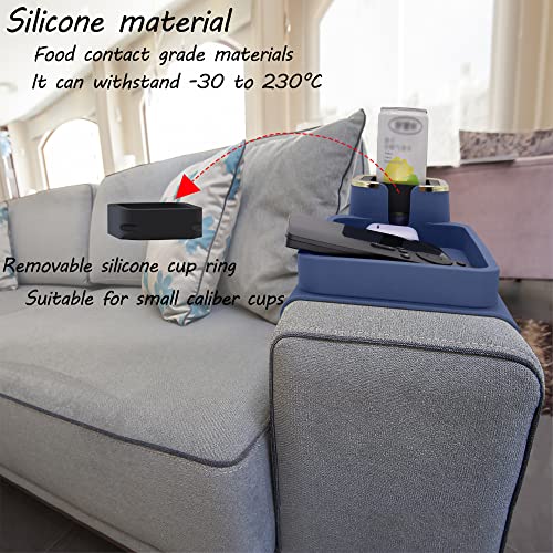 ZHENJUANTAO Sofa armrest Tray with Cup Holder，SpillProof Sofa Coaster