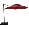 Garden Winds Replacement Canopy Top Cover for the Lowe's Offset YJAF-819R Umbrella - RipLock 350 - Cinnabar