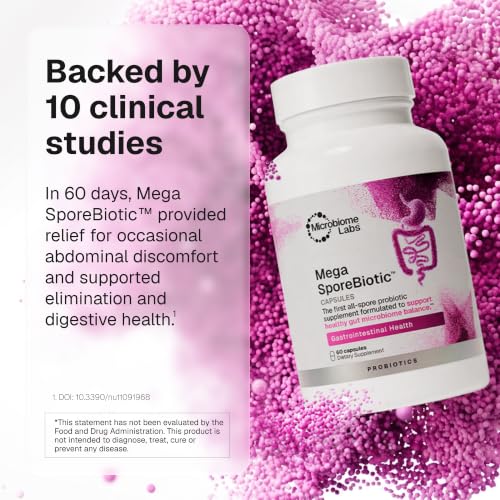MegaSporeBiotic Probiotico | Microbiome Labs | 60 capsulas | Probioticos a base de esporas