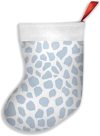 Immagini Natalizie Di Animali.Wheatleya Calze Natalizie Per Bambini Trapunte Con Macchie Di Animali Bianchi E Blu Calze Per Decorazioni Natalizie Natalizie Amazon It Abbigliamento