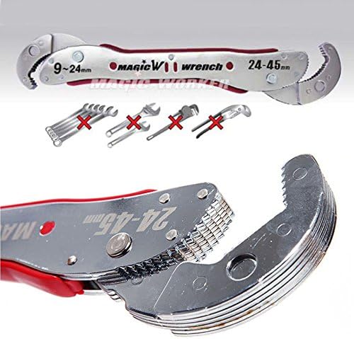 9-45Mm Adjustable Multi Purpose Magic Spanner Tools Universal Wrench Pipe Adjustable Spanner Adjustable Grip Wrench 1 Pc