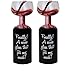 (Set of 2) Hilarious Wine Lovers Bottle w/Glass On Top - No Need To Refill