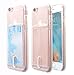 iPhone 6S Case, Case Art Plus Slim & Strong Clear Plating Soft liquid Silicone Gel Shockproof Case Cover for iPhone 6S with Card Holder (Transparent)