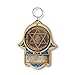 My Daily Styles Jewish Wooden Hamsa Star of David - Blessing for Home Good Luck Wall Decor with Simulated Turquoise