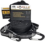 Hammock Tree Straps with Carabiners For Camping or Tree Tent - Adjustable Lightweight Suspension Kit, Heavy Duty 100% Polyester - Non-Stretch Portable Hammock Anchors
