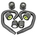 misodiko 5.5mm Replacement Memory Foam In-Ear Earbud Tips compatible for BlueBuds X, X2, X3 and Freedom F5 Bluetooth Headphones with Sports Ear Hooks - M550 (3-Pairs, Black, Small)