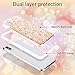 HoneyAKE Case for iPhone Xs Max Case Luxury Glitter Bling Sparkle Cute Pretty Handmade Genuine Shell Shockproof Protective Phone Cover Case for Girls Women for iPhone Xs Max 6.5 inches, Rose Gold