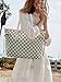 GOLD ANT Shoulder Bag for Women Classic Tote Bag Handbag with Removable Inner Pouch Cream Large
