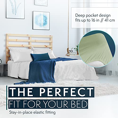 HC Collection Twin Bed Sheets Set Hotel Luxury, Lightweight, Soft