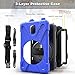 BRAECN Active 2 Case, [Rotating Hand Strap] [Built-in Kickstand] [Carrying Strap] Dropproof Shockproof Rugged Case for Active2 SM-T390/SM-T395/SM-T397 Tablet-Blue