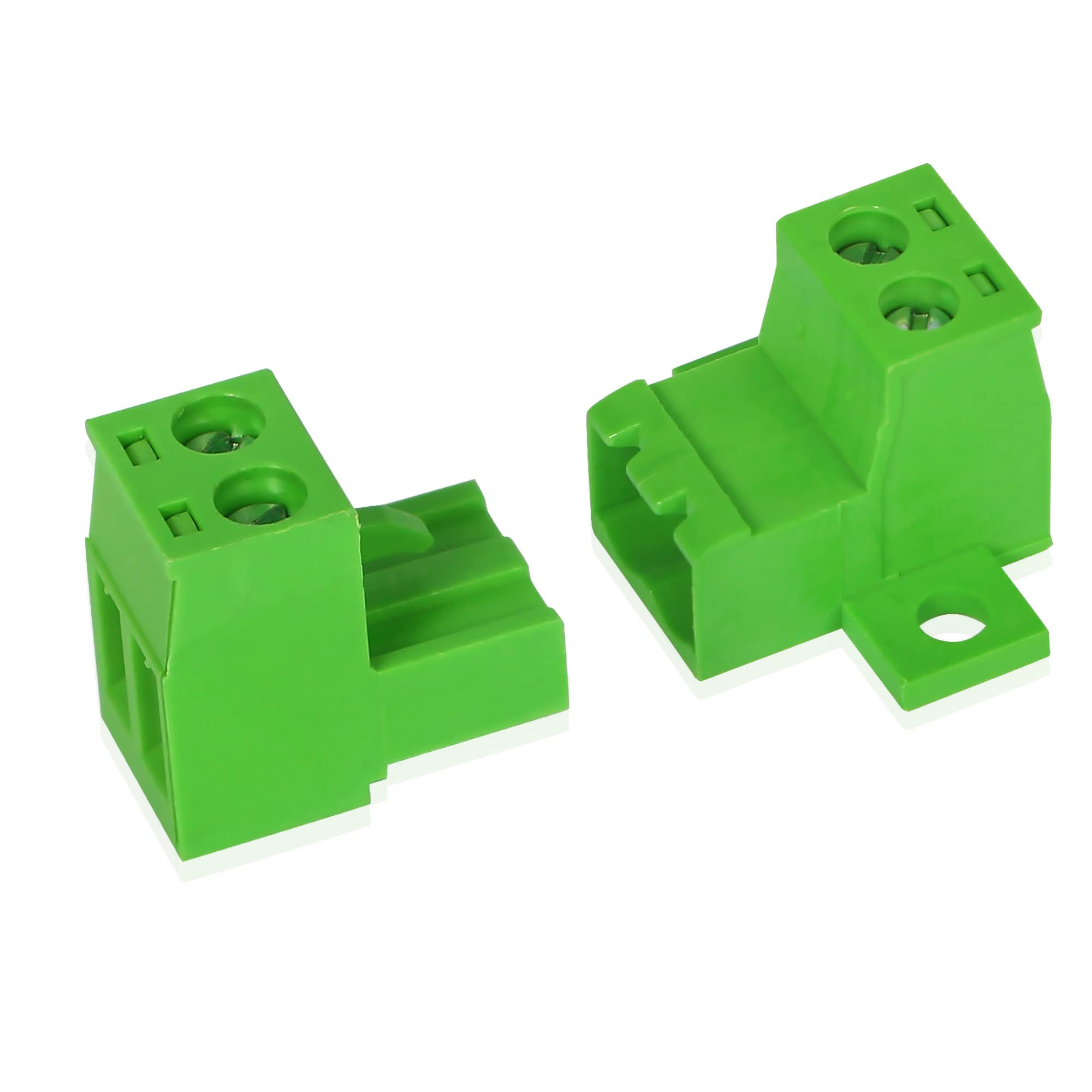 GINTOOYUN 5 Sets 2-Pole 5.08 mm Terminal, 2EDGRK Phoenix Connector 2 Pin with Screw Lock Plate Fixed, PCB Pluggable Screw Terminal Block Connectors, 5.08mm Pitch Male Female Plug