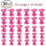 Hair Care Rollers Hair Curlers Silicone No Clip Hair Style Rollers Soft Magic DIY Curling Hairstyle Tools Hair Accessories Pink 30 PCS