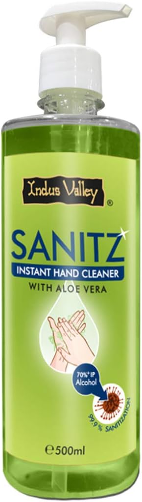 INDUS VALLEY Sanitz Instant Hand Cleaner with Aloe Vera (Hand Sanitizer) 500ml