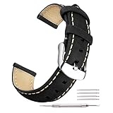 Ritche Genuine Leather Watch Bands Strap Replacement 16mm 18mm 20mm 22mm 24mm for Men and Women