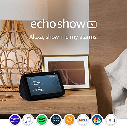 Echo Show 5 Sandstone with Sengled Bluetooth Smart Color Bulb Alexa