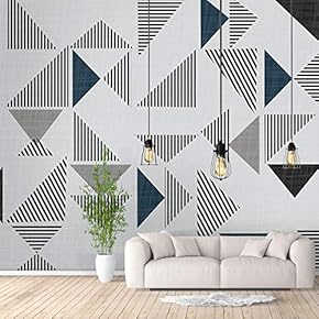 Wall Murals for Bedroom Abstract Geometric Theme Removable Wallpaper Peel and Stick Wall Stickers - 66x96 inches