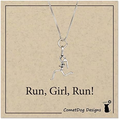 Sterling Silver 18 inch Woman Runner Necklace