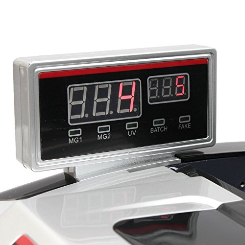 NuLink Deluxe Currency Bill Cash Banknote Money Counter Machine with UV [Ultraviolet], MG [Magnestic] Counterfeit Bill Detection, Total Count Voice Feature [NL2436] - Thumbnail 3