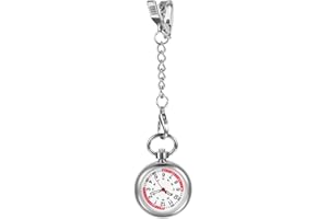 Avaner Clip-on Hanging Lapel Watches: Nurse Fob Analog Quartz Watches with Pulsometer Scale