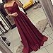 Dressylady Women's A Line Off The Shoulder Long Prom Evening Dress 12 Burgundy