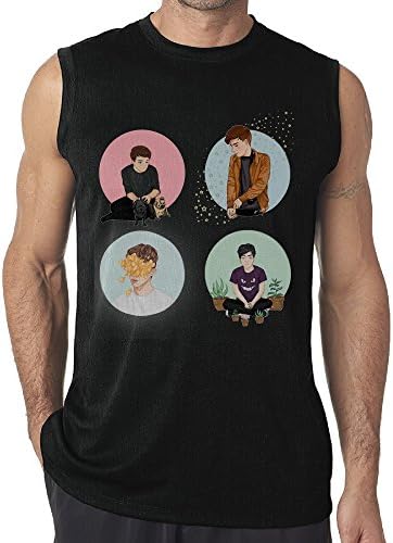 Youtubers Troye Connor Dan Phil Cotton Tank Top Shirt For Mens
