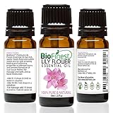 BioFinest Lily Flower Oil - 100% Pure Lily Flower Essential Oil - Premium Organic - Therapeutic Grade - Best For Aromatherapy - Better Sleep Quality- Help Ease Bad Mood -FREE EBook (10ml)