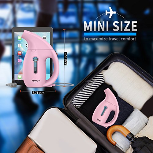 Travel clothes steam iron, powerful wrinkle remover garment steamer, compact size for both home and travel use, bigger volume 180ml, ultra fast heat up and 100% safe with a travel bag - Thumbnail 5