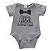 HOTONE Newborn Baby Boys Girls Bowtie Short Sleeve Romper Bodysuit Playsuit Outfits (6-9 Months, Short sleeve)