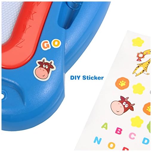Magnetic Drawing Board for Kids, Geekper 16 Inch Magnet Drawing Pad with 5 Stamps, Educational Writing Painting Pad… - Image 6