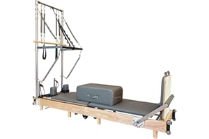 nexace Pilates Reformer Machine, Wood Foldable Pilates Machine Equipment for Home Workout