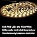 SUPERNIGHT 5M RGBWW LED Strip + Controller + Power Supply, 300 LEDs, IP65 Waterproof, Indoor/Outdoor, 12V, 60W, Multicolor, Warm White, 3000K, Wi-Fi Controlled STRING LIGHT