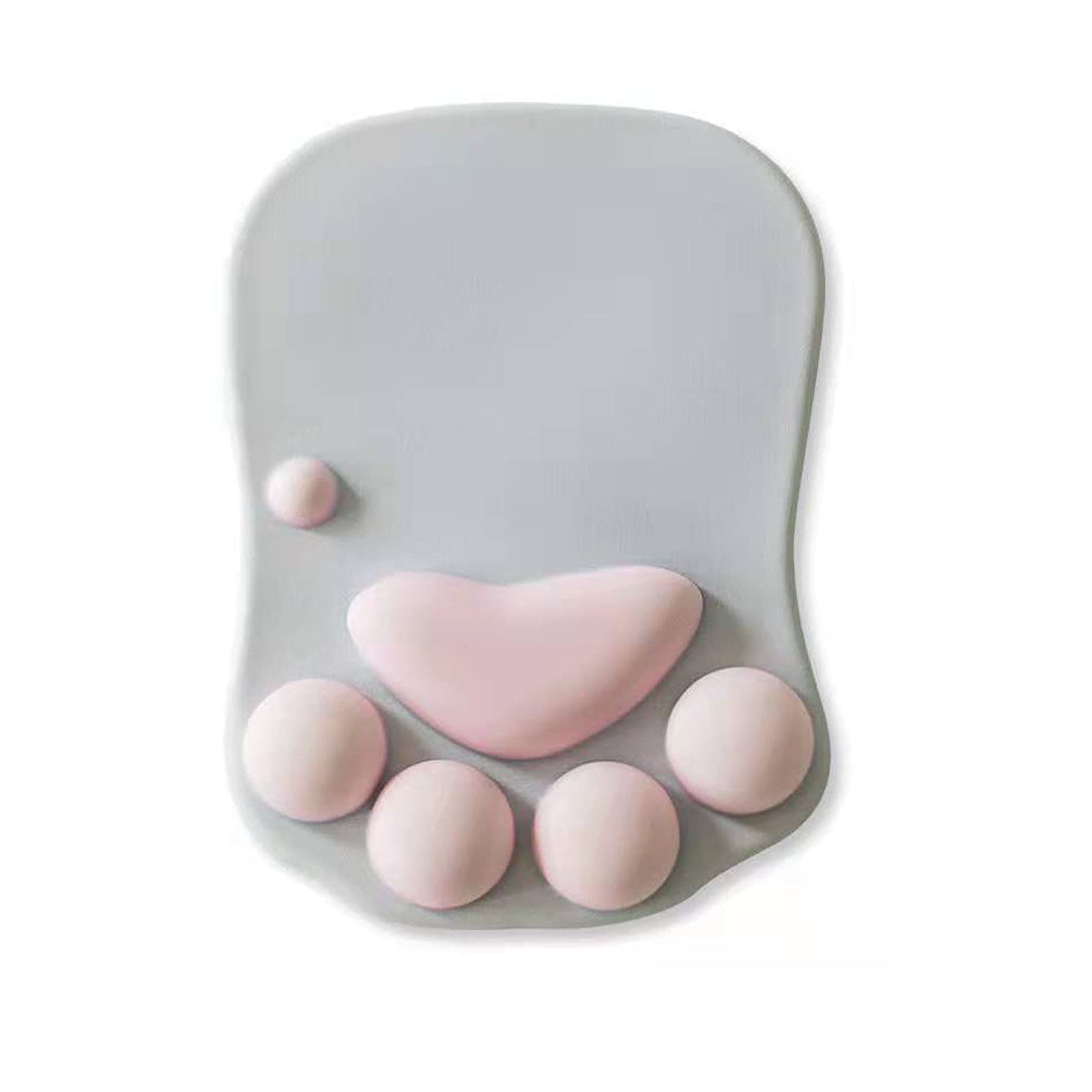 Mouse Pad with Wrist Support Cat Paw Silicone Mouse Pad Cute Claw Wrist Cushion Rests Comfort Mouse Mats