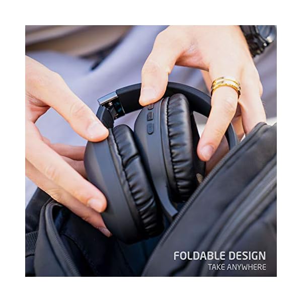 Bluetooth-Headphones-Over-Ear-PowerLocus-Wireless-Headphones-Hi-Fi-Stereo-Deep-Bass-Soft-Earmuffs-Foldable-Headphone-with-Built-in-Microphone-Wireless-and-Wired-Headset-for-Cell-PhonesTablets-PC Bluetooth Headphones Over-Ear, PowerLocus Wireless Headphones, Hi-Fi Stereo Deep Bass, Soft Earmuffs Foldable Headphone…