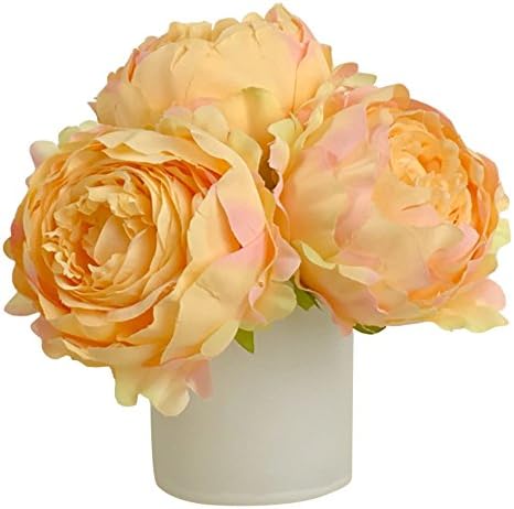 RG Style Silk Peonies in Decorative Vase Artificial Floral Arrangement
