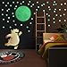 DUOFIRE Glow In The Dark Stars Wall or Ceiling Stickers,3D Glowing Ultra Bright Stars of 216Pcs And 1 Full Moon,Perfect For Kids Bedding Room or Birthday Gift,Beautiful Wall and Ceiling Decors