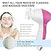 Facial Brush, Facial Cleansing Brush, FlatLED 5 in 1 Multi-Function Portable Facial Brush, Waterproof Face Brush Skin Care Electric Massager for Deep Cleansing, Massaging, Gentle Exfoliating, Removing