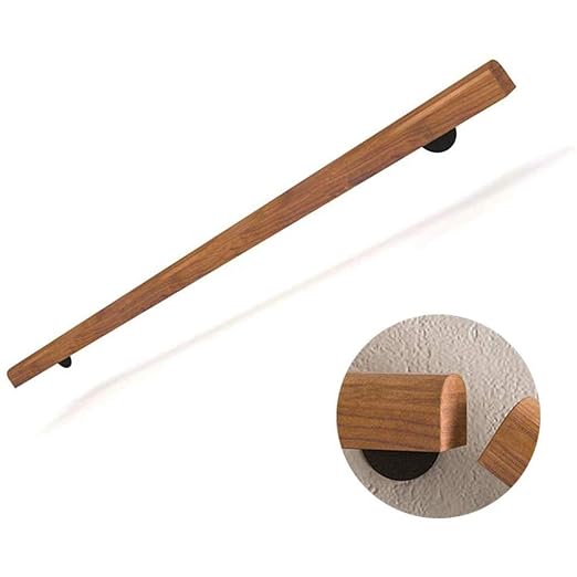 Stair Banister Handrail Non Slip Solid Wood Stair Handrail 1ft