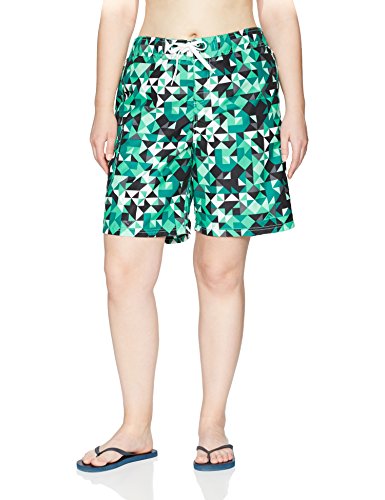 Kanu Surf Women's Plus-Size UPF 50+ Quick Dry Active Prints II Swim Boardshort, Lagoon, 1X