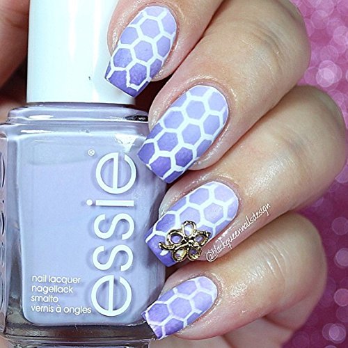 Original Honeycomb Pattern Stencil Nail Vinyls By Twinkled T - 1 Sheet of 16 Stencils