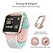 Fitbit Blaze Bands, UMTELE Sport Silicone Replacement Strap with Rose Gold Frame for Fitbit Blaze Smart Fitness Watch Pink/Teal
