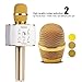 Portable Wireless Karaoke Microphone,Mini Handheld Cellphone Karaoke Player Built-in Bluetooth Speaker,2600 mAh K10 Karaoke MIC Machine for Home KTV By PUNICOK