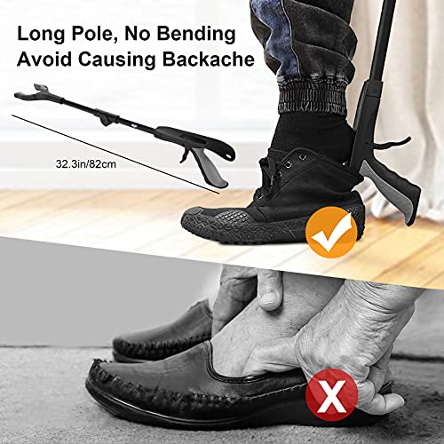 ZOJI Faltbare Greifer,Adjustable Abgewinkelter Arm, 80cm Greifzange aus Aluminium mit Schuhlöffel und Rotierendem… – Bild 3