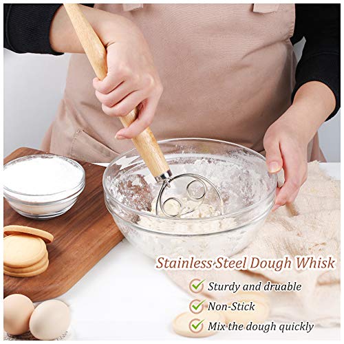 Danish Dough Whisk Bread Mixer, Dutch Pizza Bread Dough Hand Mixer