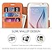 Galaxy S6 Case, SHIELDON Genuine Leather Samsung Galaxy S6 Wallet Case [Slim] [Card Slot] Magnetic Flip Case Cover with Stand & Credit Card Slots for Samsung Galaxy S6, Brown