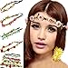 Polytree 8pcs Boho Style Flower Women Girls Hair Band Headband Festival Party Wedding